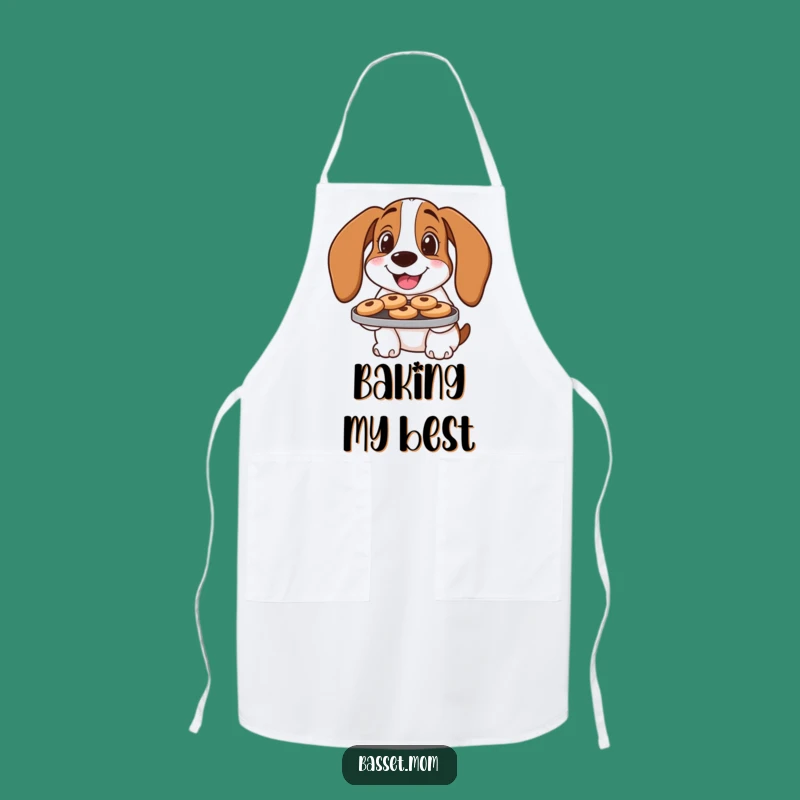Funny Cookie Basset Hound Apron: Baking Humor, Perfect Kitchen Gift