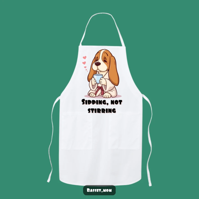 Funny Basset Hound Apron: Kitchen Robe & Tea Style, Perfect Gift