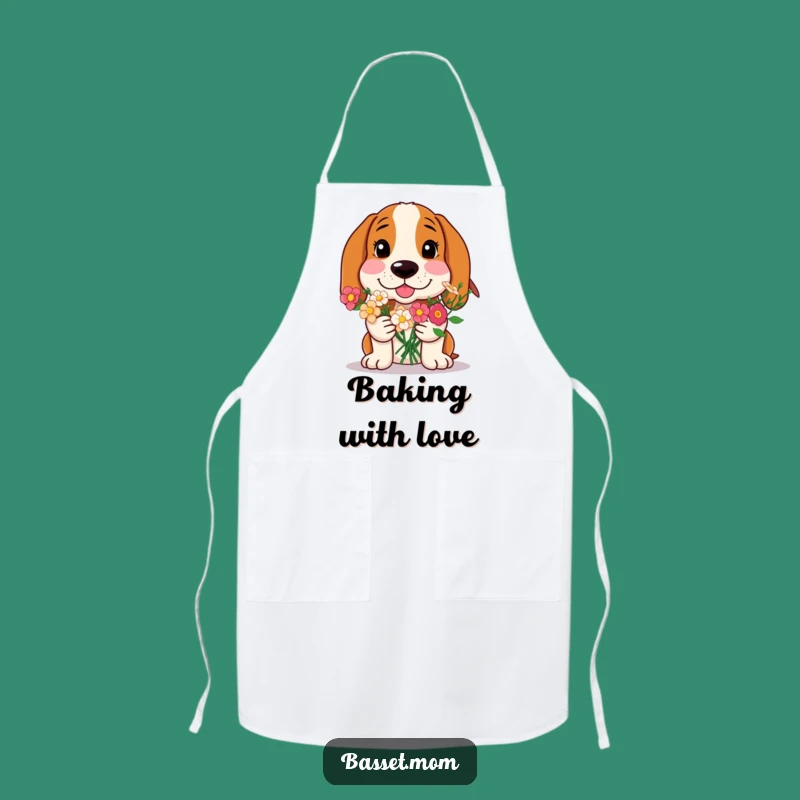 Funny Basset Hound Gardener Apron - Sweet Dog Lover Gift!