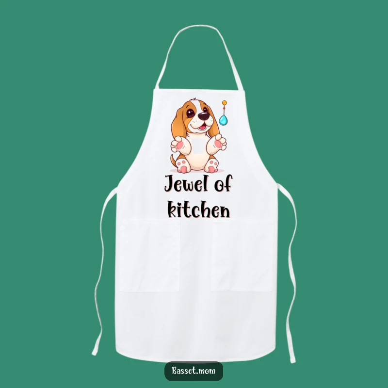 Playful Chef Funny Basset Hound Apron - Kitchen Fun Wear