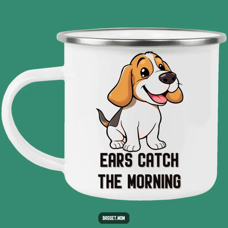 Adventure Ready Funny Basset Hound Floppy Ears Bounce Camping Mug