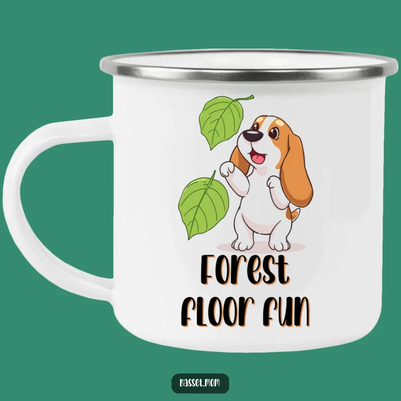 Funny Basset Hound Explorer Mug: Hilarious Autumn Companion for Outdoors