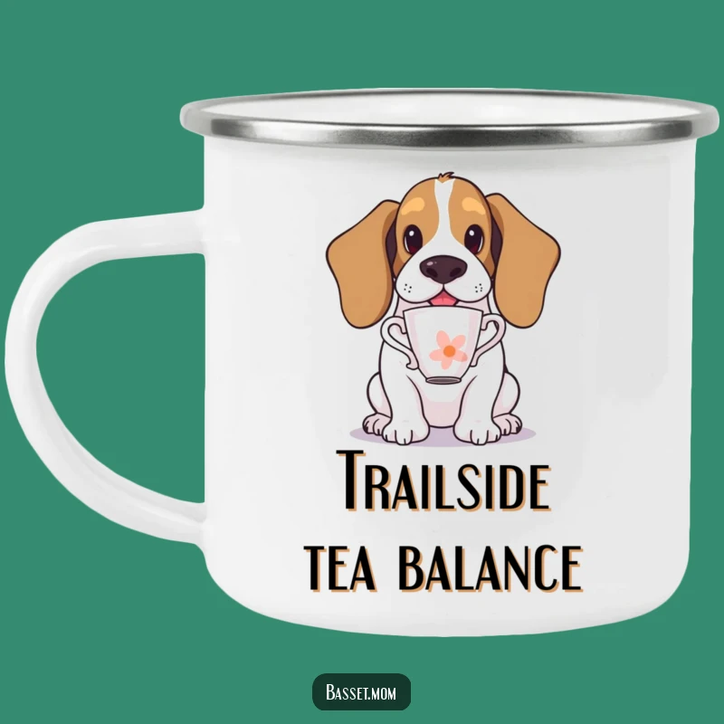Steady Sipping Funny Basset Hound Teacup Balance Camping Mug