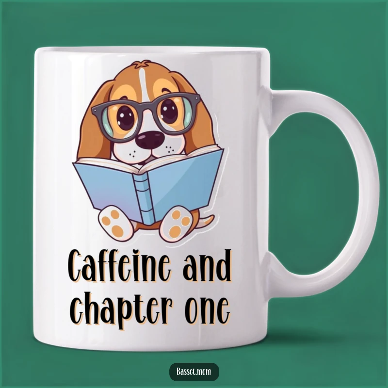 Funny Basset Hound Bookworm Mug: A Hilarious Gift for Readers