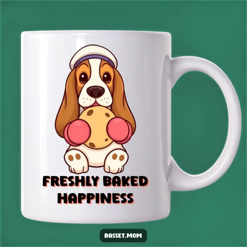 Funny Basset Hound Oven Mitts Mug - Hilarious Cookie Lover's Gift