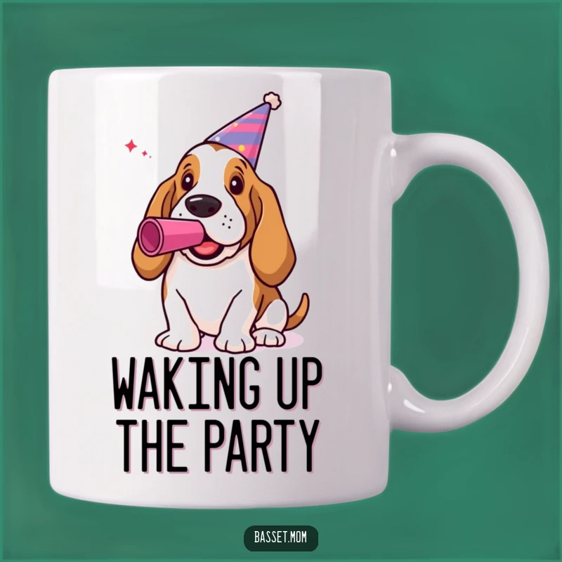 Funny Basset Hound Party Animal Mug: Celebrate with Laughter