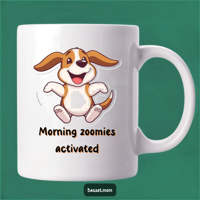 Funny Basset Hound Spinning Joy Mug - Ecstatic Dog Lover Gift!