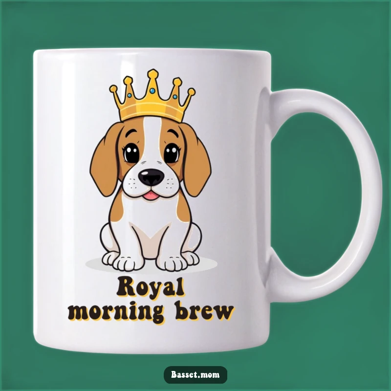 Funny Basset Hound King Mug - Hilarious Royal Dog Lover Gift