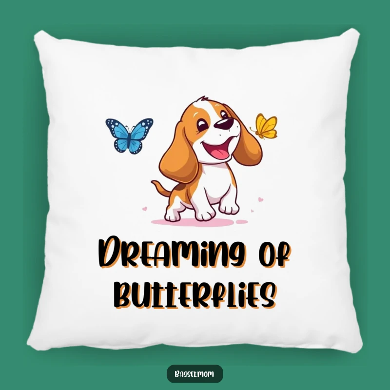 Funny Basset Hound Butterfly Pillow: Cozy Up with a Droopy-Eared Laugh