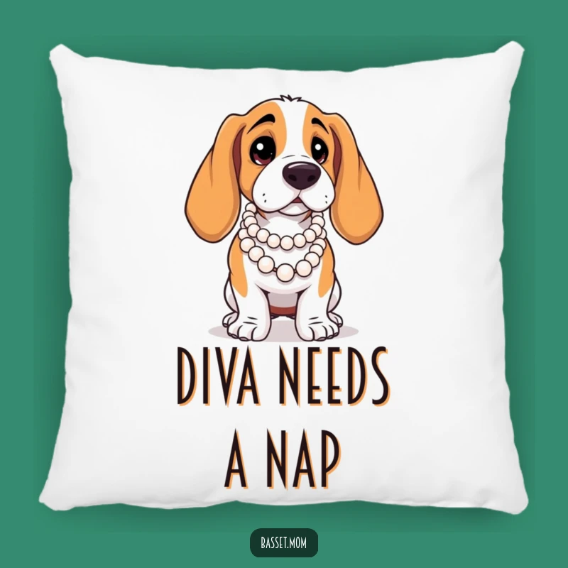 Funny Basset Hound Pearl Pillow: Dramatic Accent, Perfect Gift