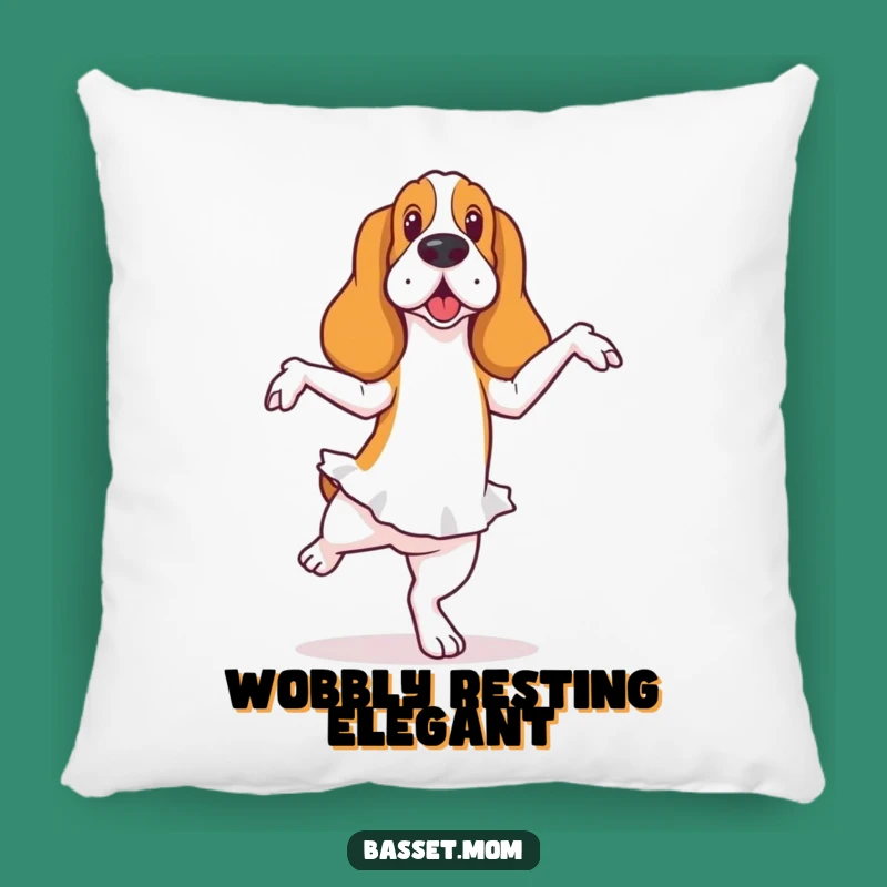 Funny Basset Hound Pillow: Ballet Wobbles Meet Cozy Comfort