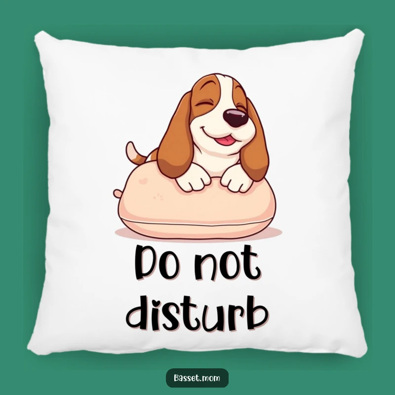 Funny Basset Hound Pillow: Plush Comfort with a Sunbathing Dog Design