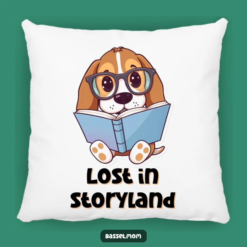 Soft Funny Basset Hound Reading Pillow: For Comfy Literary Escapes