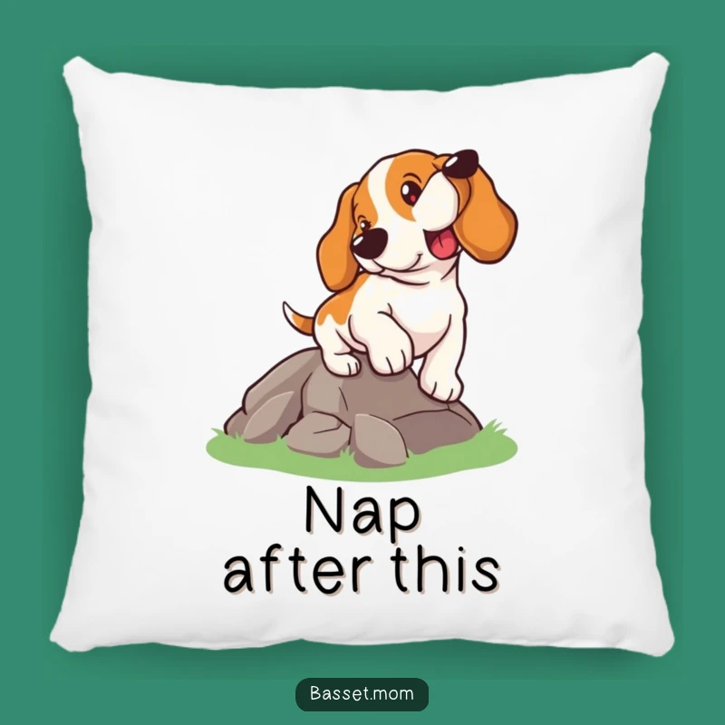Comfortable Funny Basset Hound Climb Pillow - Inspiring Dog Decor Gift!
