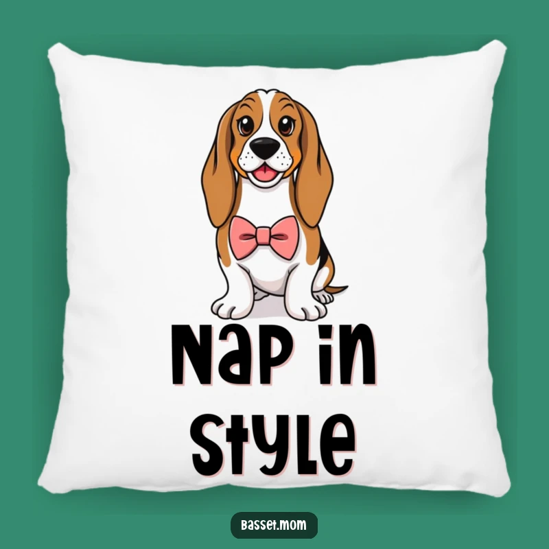 Funny Basset Hound Dapper Pillow: Cozy Comfort with Classy Canine Charm