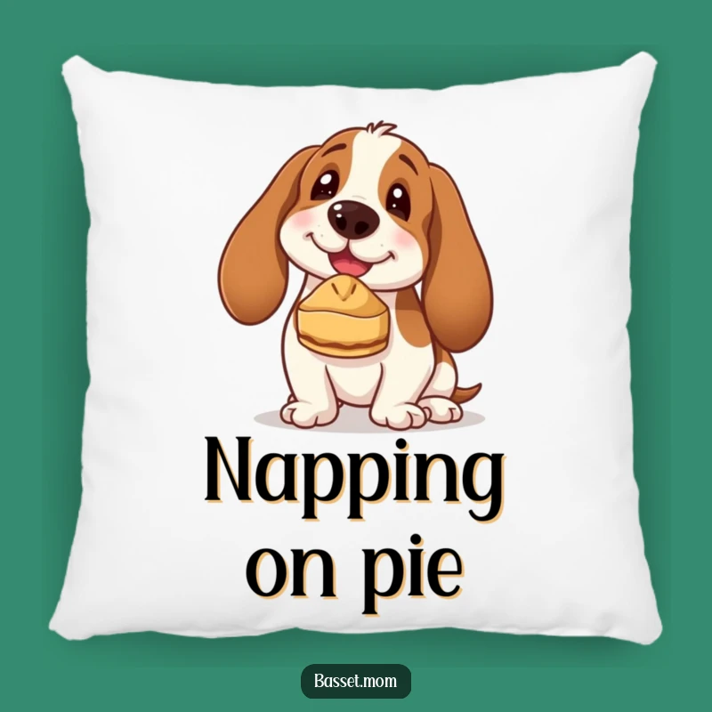 Cozy Funny Basset Hound Pie Pillow - Soft & Hilarious Home Decor