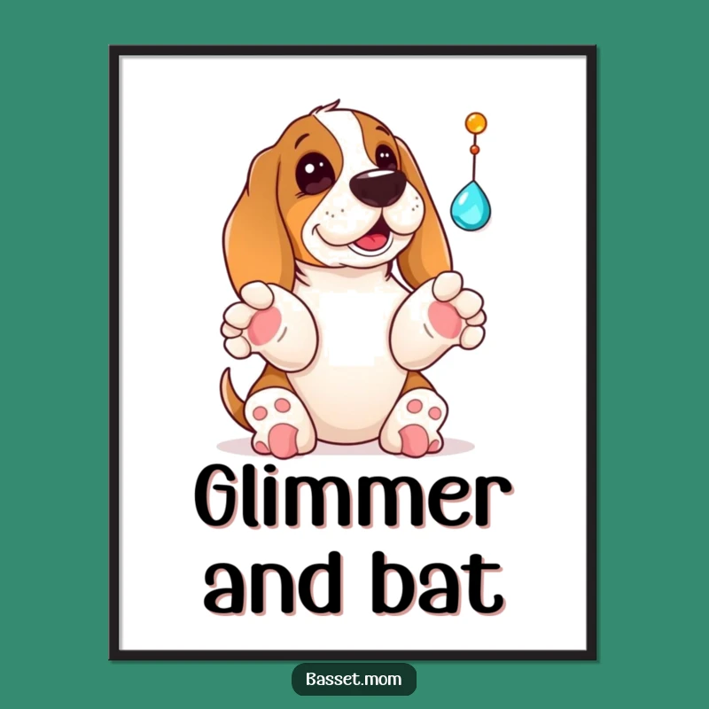 Instant Play Funny Basset Hound Art - Digital Download Decor