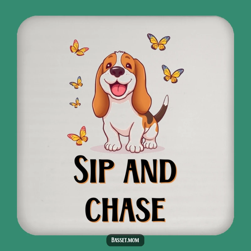 Tabletop Fun Funny Basset Hound Coaster - Humorous Dog Accessory