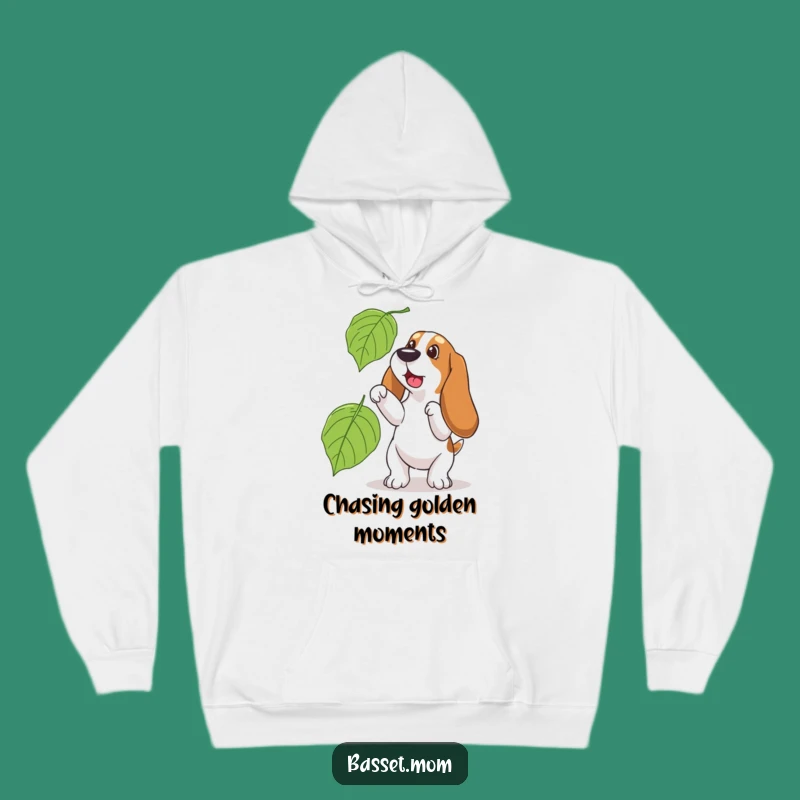 Funny Basset Hound Cozy Leaf Hoodie: Warm and Hilarious Autumn Gift
