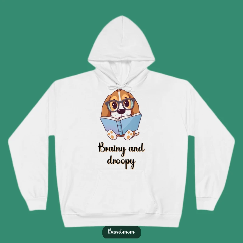 Cozy Funny Basset Hound Bookworm Hoodie: For Chilly Reading Nights