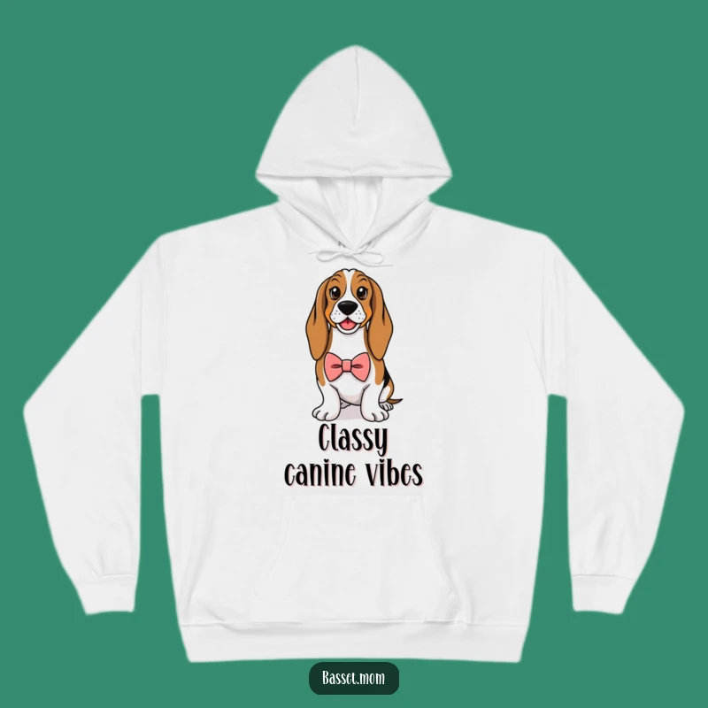 Funny Basset Hound Gentleman Hoodie: Cozy and Classy Gift for Dog Aficionados
