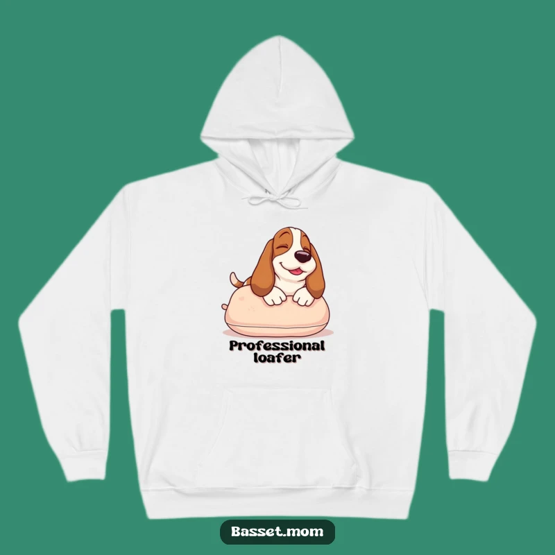 Funny Basset Hound Hoodie: Cozy Sunbathing Pup for Ultimate Chill Vibes