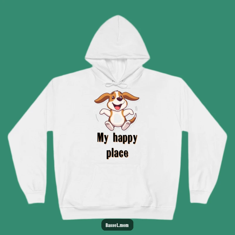 Cozy Funny Basset Hound Spin Hoodie - Happy Dog Lover Gift!