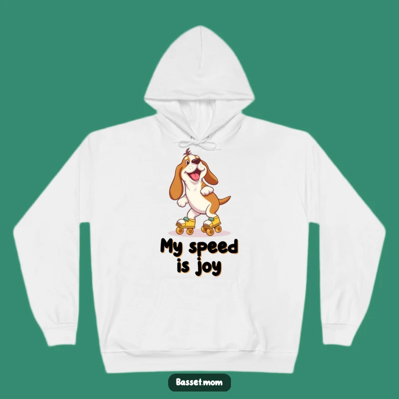 Cozy Funny Skater Basset Hound Roller Skates Hoodie - Warm Gift