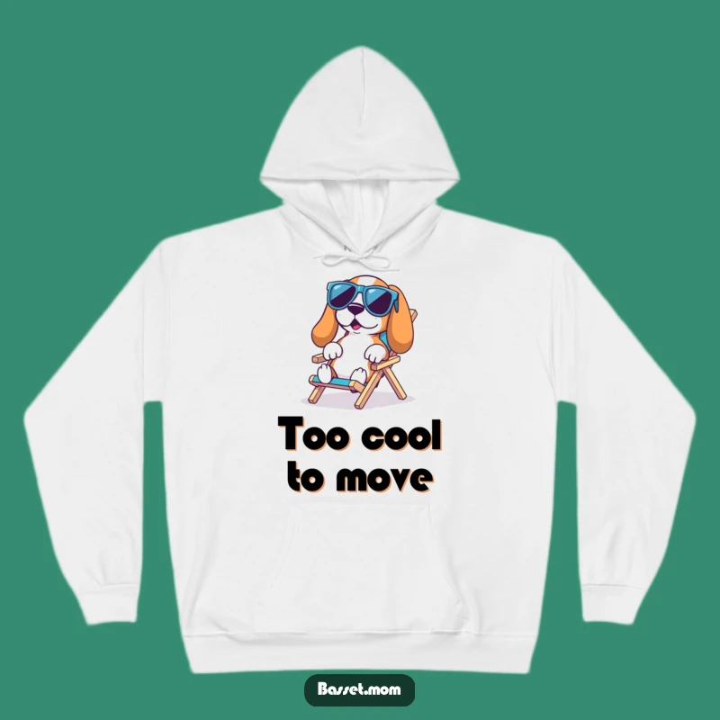 Cozy Funny Basset Hound Beach Hoodie: Stay Warm with Ultimate Canine Cool