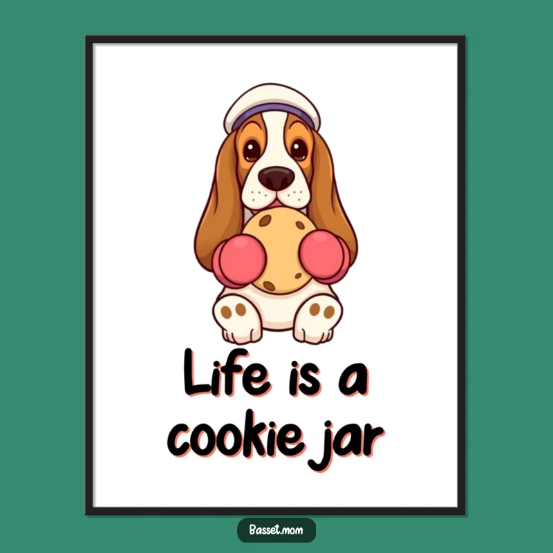 Free Printable Basset Hound Cookie Art: Funny DIY Downloadable Decor for Bakers & Dog Lovers!