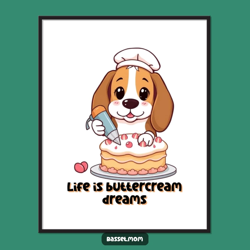 Free Printable Basset Hound Cake Art: Funny DIY Downloadable Decor for Bakers & Dog Lovers!