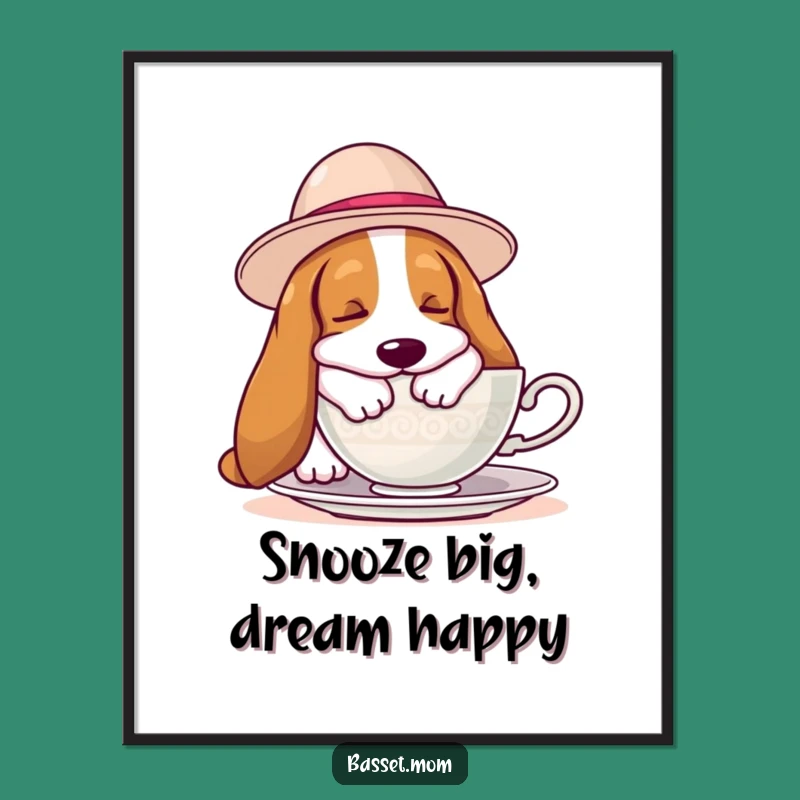 Free Printable Basset Hound Wall Art: Funny Dog Lover Decor Downloadable Art