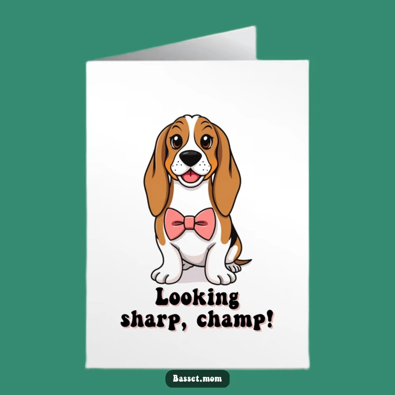 Free Printable Dapper Basset Congrats Card - Elegant Funny Downloadable Gift for Achievements