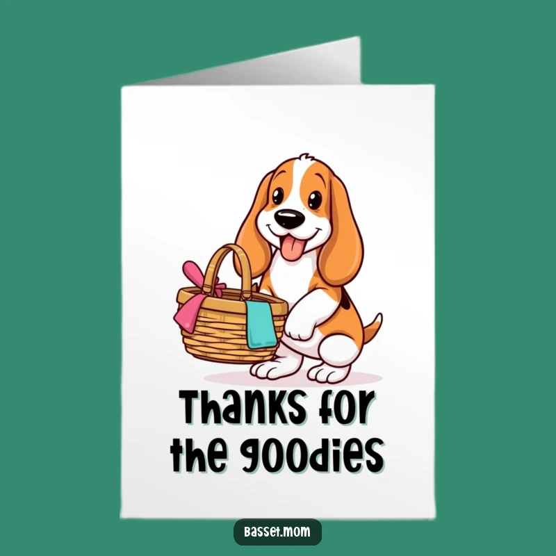 Free Printable Picnic Basset Thank You Card - Appreciative Funny Downloadable Gift