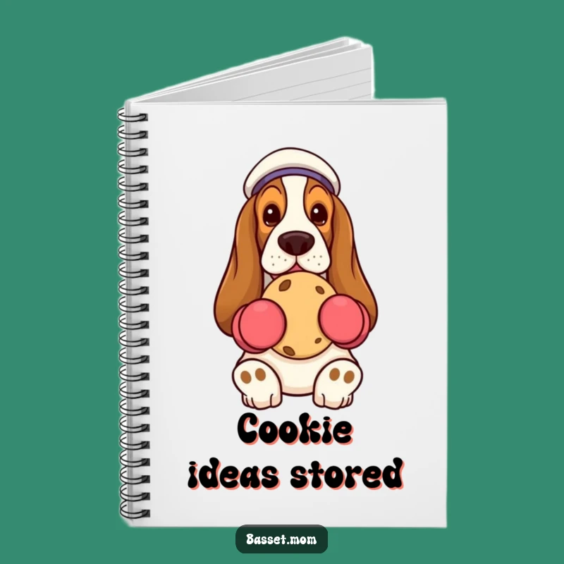 Funny Basset Hound Cookie Journal Notebook - Humorous Diary for Treat Lovers