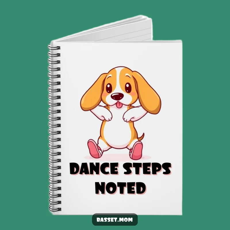 Funny Basset Hound Ballet Notes Notebook - Humorous Journal for Dancers
