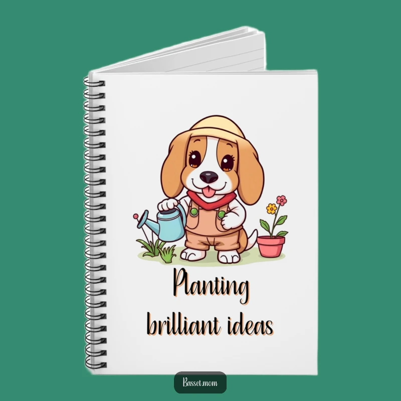 Funny Basset Hound Gardener Notebook: Hilarious Plant Journal, Garden Ideas, Perfect Gift!