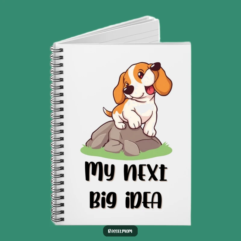 Funny Basset Hound Goal Getter Notebook - Inspirational Dog Journal Gift!