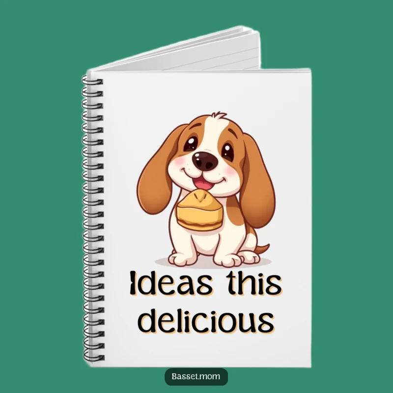 Funny Basset Hound Idea Keeper Notebook - Jot Down Laughs & Notes