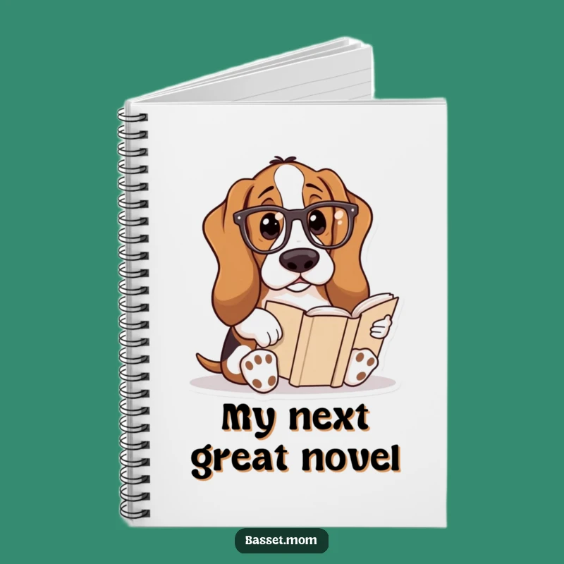 Funny Basset Hound Scholar Notebook: Jot Down Brilliant Ideas