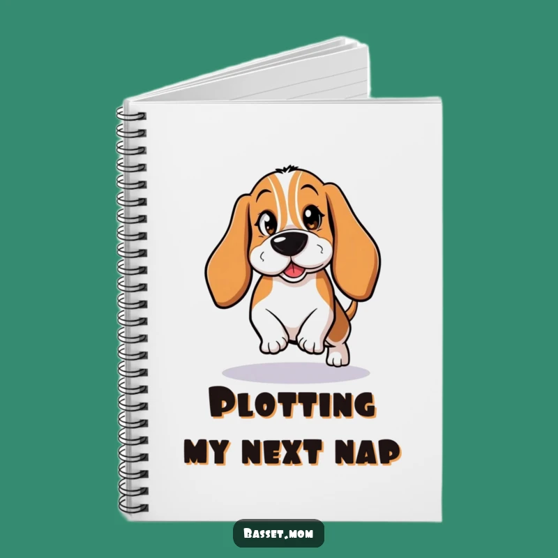 Funny Basset Hound Tiptoeing Notebook: Jot Down Mischievous Ideas