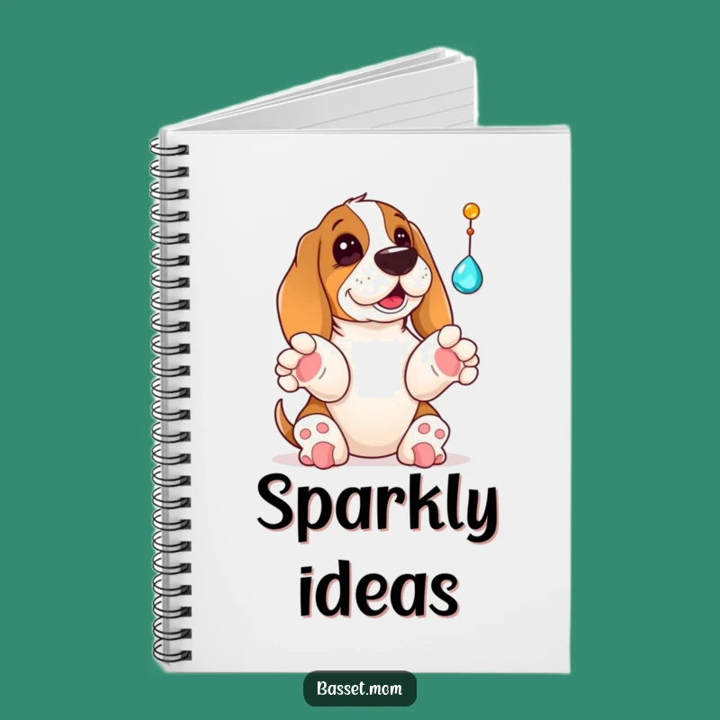 Funny Basset Hound Treasure Notebook - Jot Down Playful Ideas