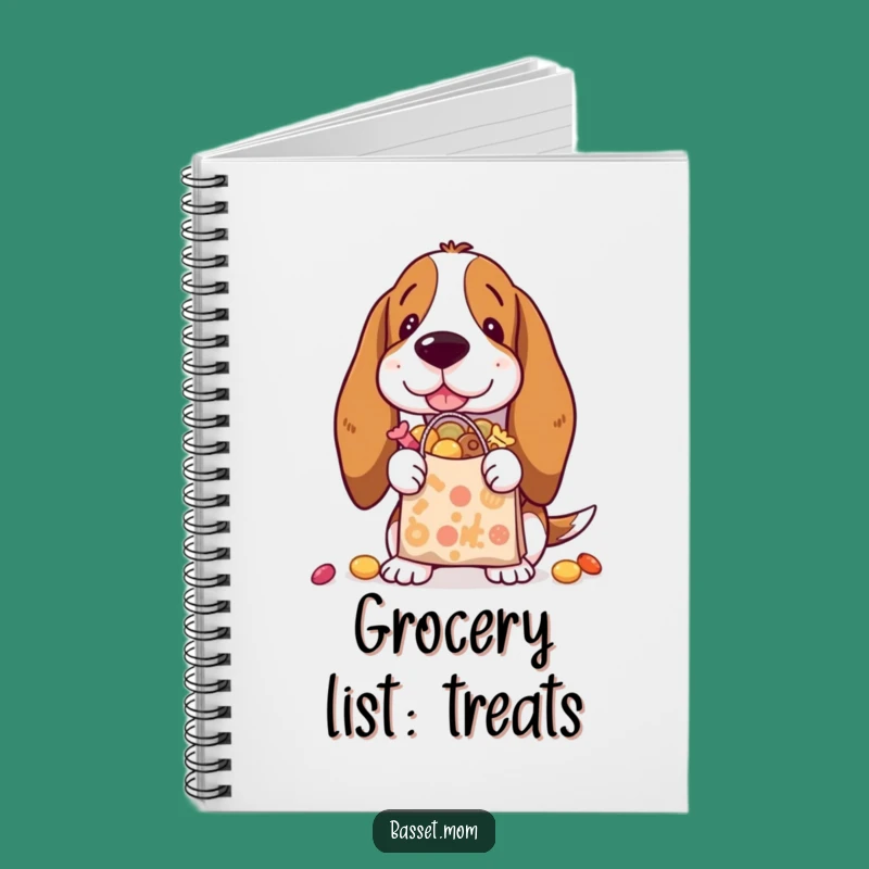 Funny Basset Hound Treat Journal Notebook: Hilarious Snack Log, Perfect Gift!
