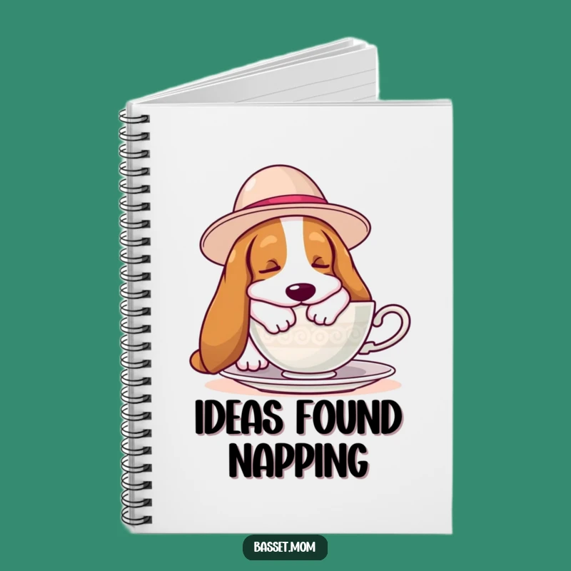 Funny Basset Hound Nap Notebook: Jot Down Ideas in Hilarious Style
