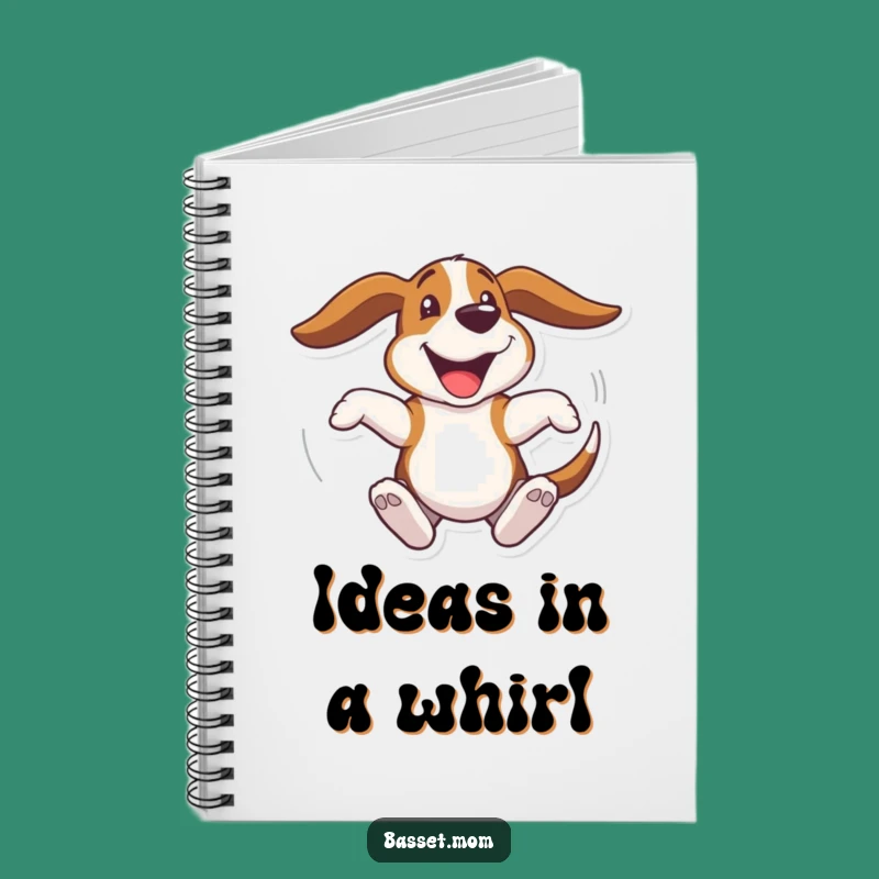 Funny Basset Hound Joy Journal Notebook - Happy Dog Stationery Gift!