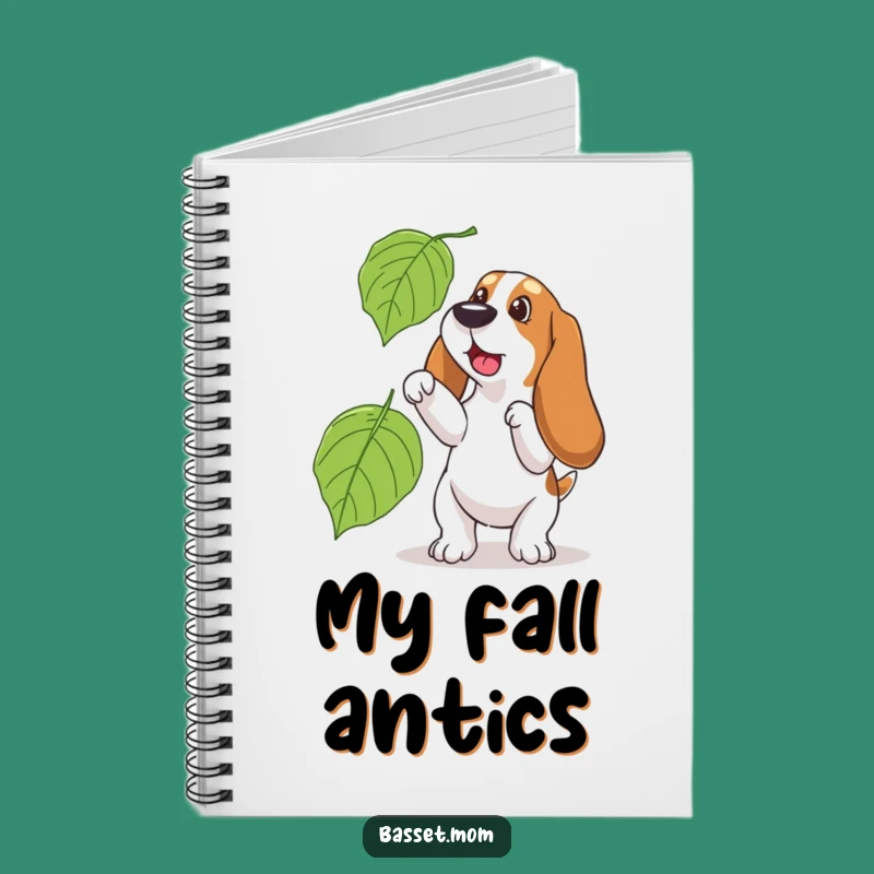 Funny Basset Hound Autumn Journal: Hilarious Notebook for Fall Thoughts