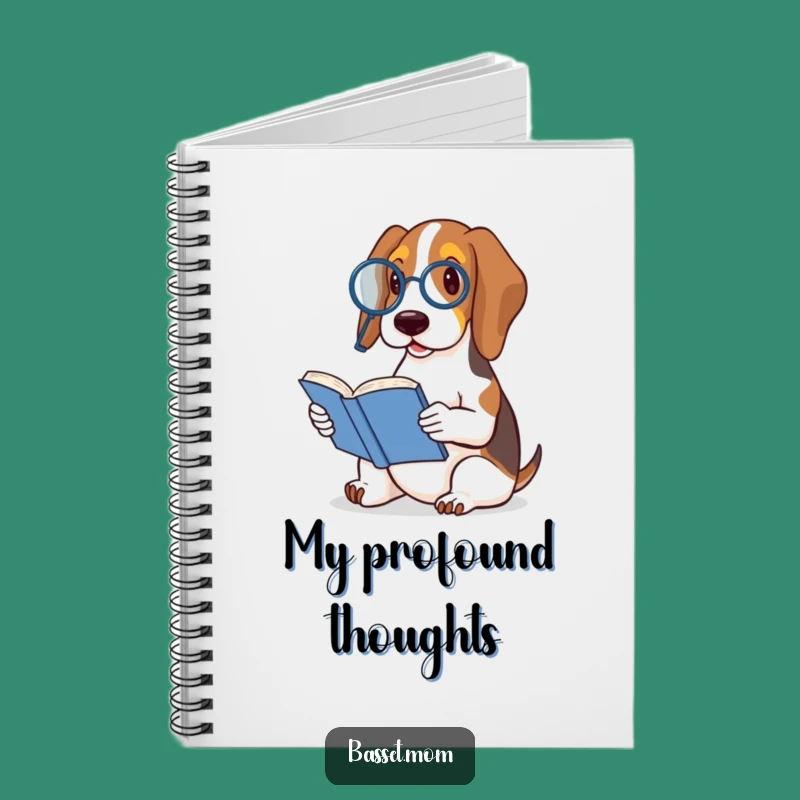 Funny Basset Hound Monocle Book Notebook - Jot Down Brilliant Ideas