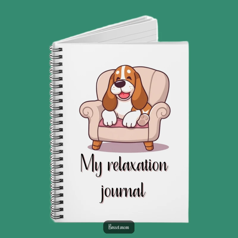 Funny Happy Sigh Basset Hound Notebook: Lounging Comfort - Jot Down Calm Funny Gift