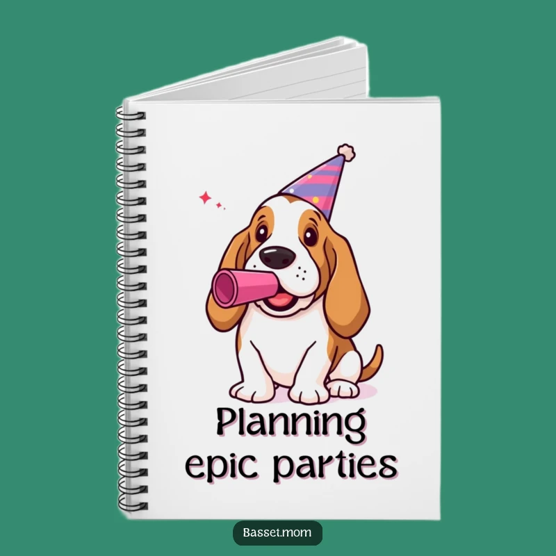 Funny Basset Hound Party Planner Notebook: For Your Best Ideas