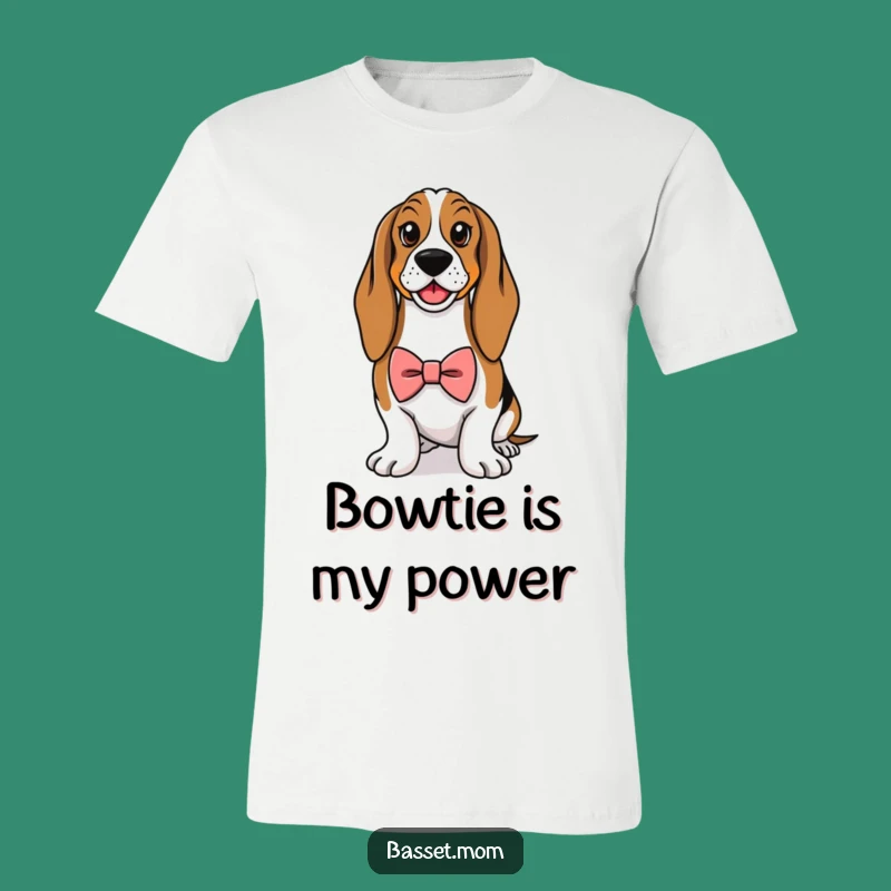 Funny Basset Hound Bowtie T-Shirt: Classy Canine Humor for Dog Lovers